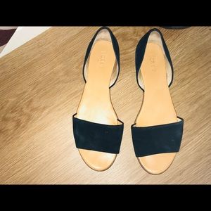 J Crew flats black suede size 10